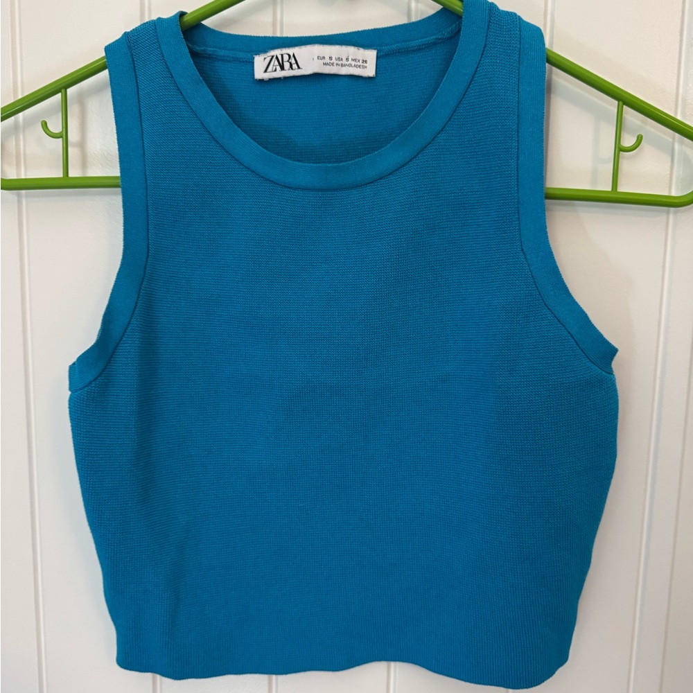 Zara Vibrant Blue Tank Top women’s size small #40